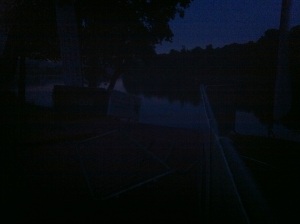 Luton Hoo lake the night before the big morning.